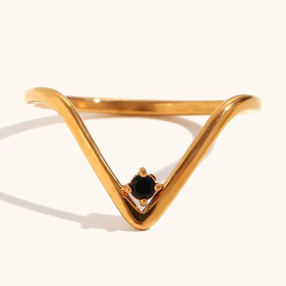 18K Gold Personality Affordable Luxury Ring Ornament