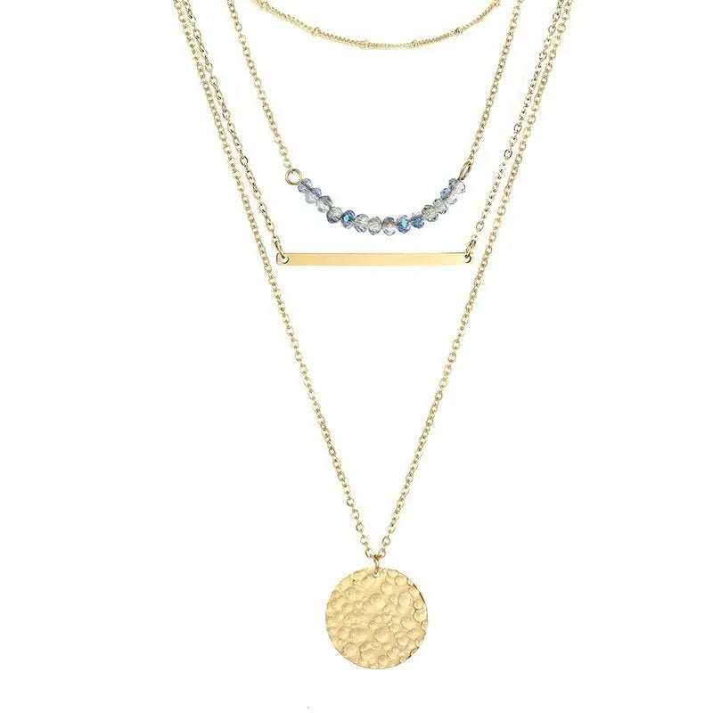 Women's Stainless Steel Gold-plated Short Necklace